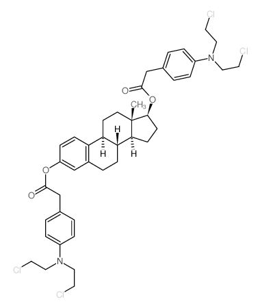 雌二醇双[4-[二(2-氯乙基)氨基]苯乙酸]酯结构式