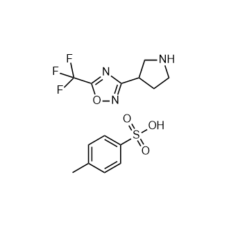 3-(吡咯烷-3-基)-5-(三氟甲基)-1,2,4-噁二唑4-甲基苯磺酸盐结构式