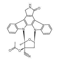 (5S,6S,8R)-6-cyano-5-methyl-13-oxo-5,6,7,8,14,15-hexahydro-13H-16-oxa-4b,8a,14-triaza-5,8-methanodibenzo[b,h]cycloocta[jkl]cyclopenta[e]-as-indacen-6-yl acetate Structure