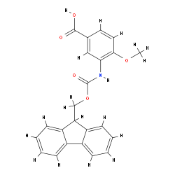 3-((((9H-Fluoren-9-yl)methoxy)carbonyl)amino)-4-methoxybenzoic acid Structure