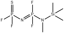 N-(Difluorothiophophinyl)-P-[methyl(trimethylsilyl)amino]-P,P-difluorophosphine imide structure