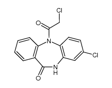 8-chloro-5-chloroacetyl-5,10-dihydro-dibenzo[b,e][1,4]diazepin-11-one Structure