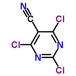2,4,6-三氯-5-氰基嘧啶结构式