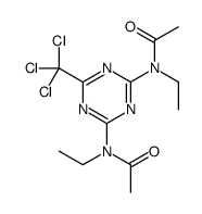 N-[4-[acetyl(ethyl)amino]-6-(trichloromethyl)-1,3,5-triazin-2-yl]-N-ethylacetamide结构式