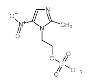 2-甲基-5-硝基-1H-咪唑-1-乙基甲磺酸酯结构式