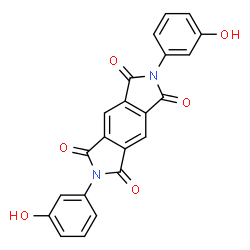 2,6-双(3-羟基苯基)吡咯并[3,4-f]异吲哚-1,3,5,7(2H,6H)-四酮结构式