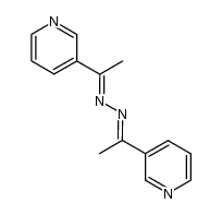 bis-(1-pyridin-3-yl-ethylidene)-hydrazine结构式
