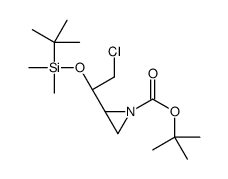 Nt-Boc-2S-1S-丁基二甲基甲硅烷氧基-2-氯乙基)氮丙啶结构式
