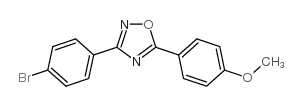 3-(4-溴苯基)-5-(4-甲氧基苯基)-1,2,4-噁二唑结构式