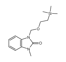 1-Methyl-3-[2-(trimethylsilyl)ethoxymethyl]-1,3-dihydrobenzimidazol-2-one结构式