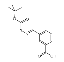 3-(tert-butoxycarbonyl-hydrazonomethyl)-benzoic acid结构式