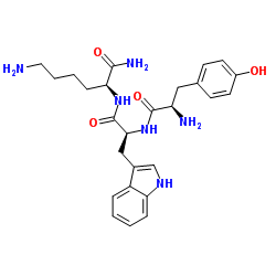 H-TYR-TRP-LYS-NH2 2 HCL structure