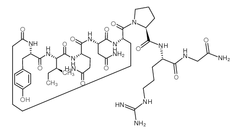 TYR-ILE-GLN-ASN-ASU-PRO-ARG-GLY-NH2结构式