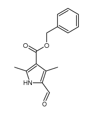 1H-Pyrrole-3-carboxylicacid,5-formyl-2,4-dimethyl-,phenylmethylester(9CI) structure