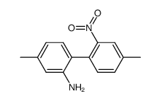 4,4'-dimethyl-2'-nitro-biphenyl-2-ylamine结构式