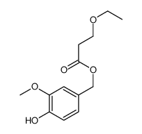 (4-hydroxy-3-methoxyphenyl)methyl 3-ethoxypropanoate Structure
