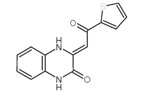 3-(2-氧代-2-噻吩-2-亚乙基)-3,4-二氢-1H-喹噁啉-2-酮结构式