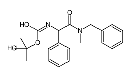 tert-butyl N-[2-[benzyl(methyl)amino]-2-oxo-1-phenylethyl]carbamate,hydrochloride结构式