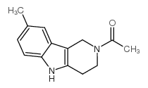 2-乙酰基-8-甲基-2,3,4,5-四氢-1H-吡啶并[4,3-b]吲哚结构式
