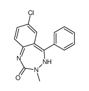 7-chloro-3-methyl-5-phenyl-4H-1,3,4-benzotriazepin-2-one结构式
