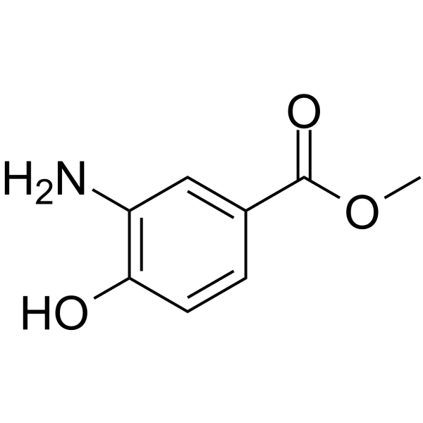 3-氨基-4-羟基苯甲酸甲酯结构式