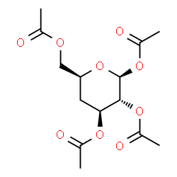 4-Deoxy-β-D-xylo-hexopyranose tetraacetate structure