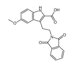 3-(2-(1,3-dioxoisoindolin-2-yl)ethyl)-5-methoxy-1H-indole-2-carboxylic acid结构式