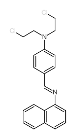 N,N-bis(2-chloroethyl)-4-(naphthalen-1-yliminomethyl)aniline Structure