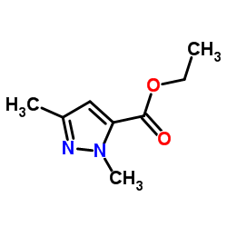 1,3-二甲基-1H-吡唑-5-甲酸乙酯结构式