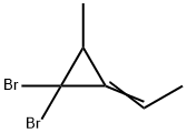 1,1-Dibromo-2-ethylidene-3-methylcyclopropane结构式