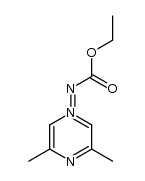 1-ethoxycarbonylamino-3,5-dimethyl-pyrazinium betaine结构式