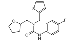 (9CI)-N-(4-氟苯基)-N-[(四氢-2-呋喃)甲基]-N-(2-噻吩甲基)-脲结构式