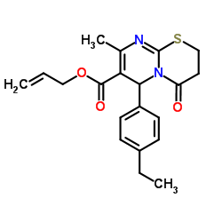 Allyl 6-(4-ethylphenyl)-8-methyl-4-oxo-3,4-dihydro-2H,6H-pyrimido[2,1-b][1,3]thiazine-7-carboxylate结构式