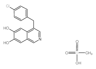 4-(4-氯苯基甲基)-6,7-二甲氧基甲基异喹啉结构式