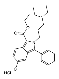 ethyl 5-chloro-2-[3-(diethylamino)propyl]-3-phenylisoindole-1-carboxylate,hydrochloride结构式