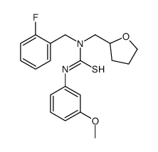 1-[(2-fluorophenyl)methyl]-3-(3-methoxyphenyl)-1-(oxolan-2-ylmethyl)thiourea Structure