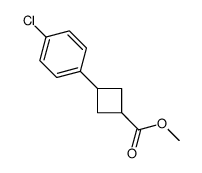 methyl 3-(4-chlorophenyl)cyclobutane-1-carboxylate结构式