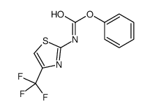 [4-(三氟甲基)-1,3-噻唑-2-基]氨基甲酸苯酯结构式