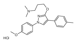 3-[1-(4-methoxyphenyl)-4-(4-methylphenyl)pyrazol-3-yl]oxy-N,N-dimethylpropan-1-amine,hydrochloride结构式
