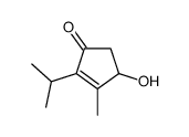4-hydroxy-3-methyl-2-propan-2-ylcyclopent-2-en-1-one结构式