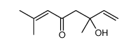 6-hydroxy-2,6-dimethylocta-2,7-dien-4-one Structure