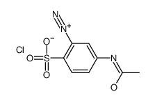 5-acetamido-2-sulfobenzenediazonium,chloride Structure