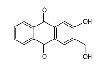 2-Hydroxy-3-(hydroxymethyl)anthraquinone结构式