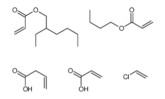 but-3-enoic acid,butyl prop-2-enoate,chloroethene,2-ethylhexyl prop-2-enoate,prop-2-enoic acid Structure