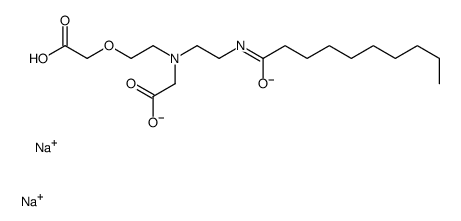 disodium N-[2-(carboxylatomethoxy)ethyl]-N-[2-[(1-oxodecyl)amino]ethyl]glycinate Structure