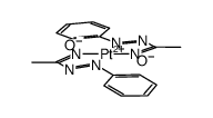 trans-bis(phenylazoacetaldoximato)platinum(II)结构式