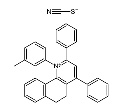2,4-diphenyl-1-(m-tolyl)-5,6-dihydrobenzo[h]quinolin-1-ium thiocyanate Structure