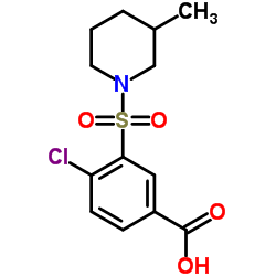 4-Chloro-3-(3-methyl-piperidine-1-sulfonyl)-benzoic acid Structure