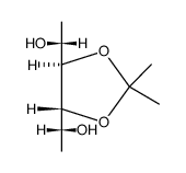 (2R,3R,4R,5R)-3,4-O-(1-methylethylidene)-2,3,4,5-hexanetetraol结构式