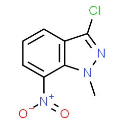 3-氯-1-甲基-7-硝基-1H-吲唑结构式